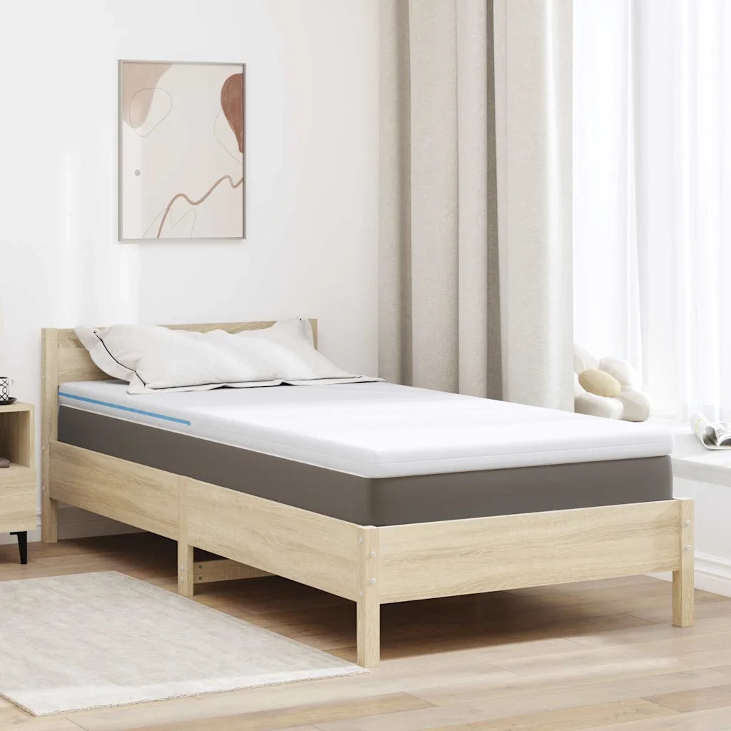 Topper per materasso Bianco 100 x 200 cm Tessuto Jacquard 4106279
