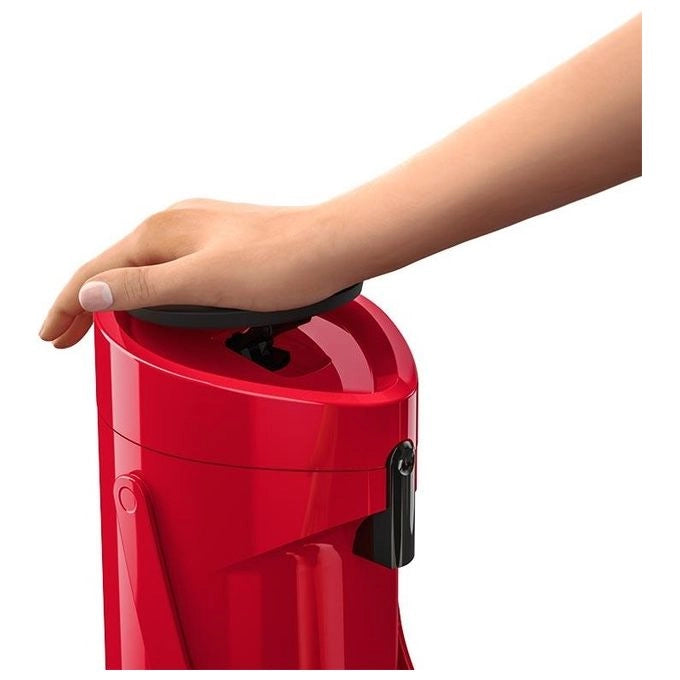 EMSA 515708 Ponza Thermos per bevande 1,9 L con pompa Comfort Press colore Rosso