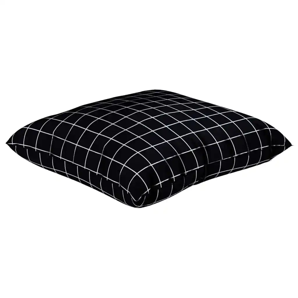 Cuscini Scatter a scacchi 4 pcs Quadro Nero 60 x 60 cm 360419