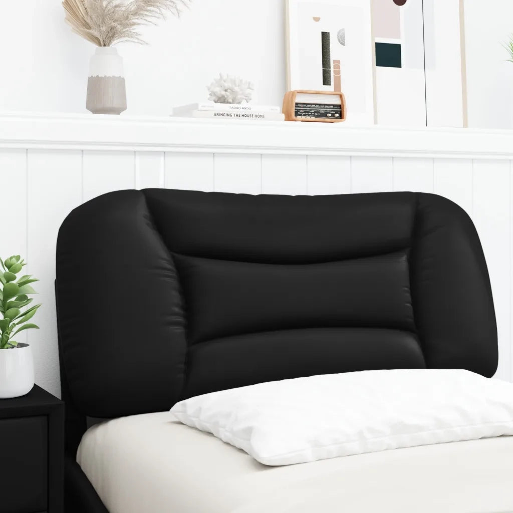 Cuscino Testiera Hvar Nero 90 cm in Similpelle 374544