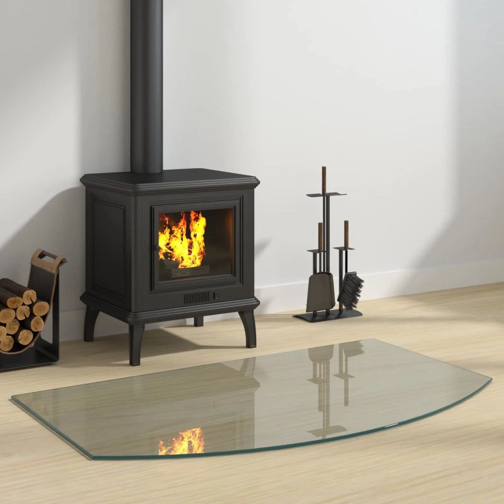 Piastra in vetro per camino Trasparente 100 x 60 cm Vetro 353877