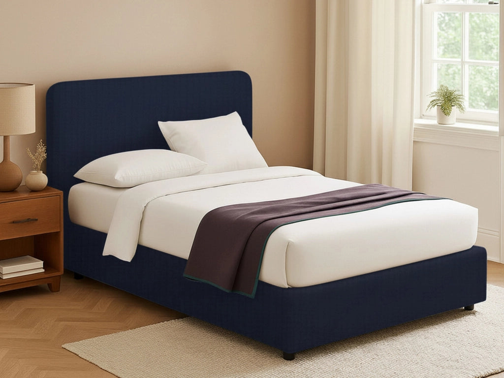 Bury, Letto Matrimoniale Sfoderabile Made in Italy, Viola Scuro