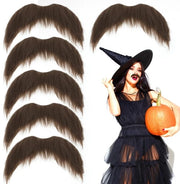 Falsi baffi realistici da 6 pezzi - Faccia da coniglio in pelliccia - Costumi e cosplay - Halloween - Falsa pelliccia di coniglio - Falsa barba