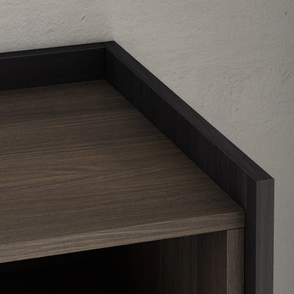 Mobile TV Soggiorno, 310x50x37 cm, Per TV fino a 80", Mobile Soggiorno, Rovere scuro e Nero