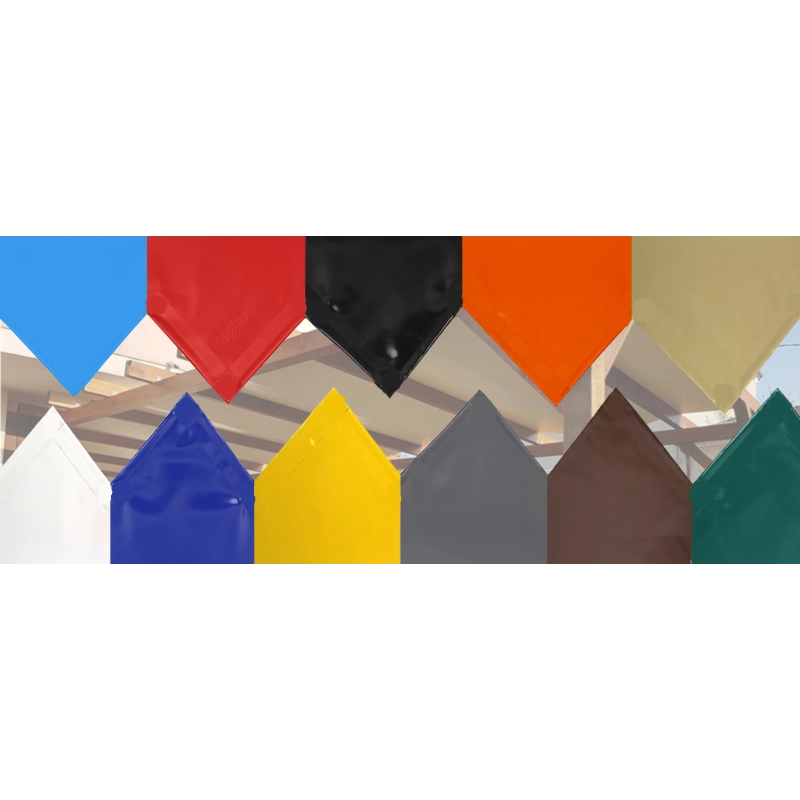 Telo PVC Impermeabile Arancione | Telone Solo Rinforzato Sui Lati 650g/mq | Copertura Esterna | 5x5m | Resistente Protezione Multiuso