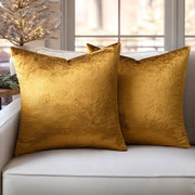 Set di 2 coprisacco da divano in velluto, cuscino decorativo per uso domestico, coprisacco morbido per divano, 50x50 cm, dorato scuro