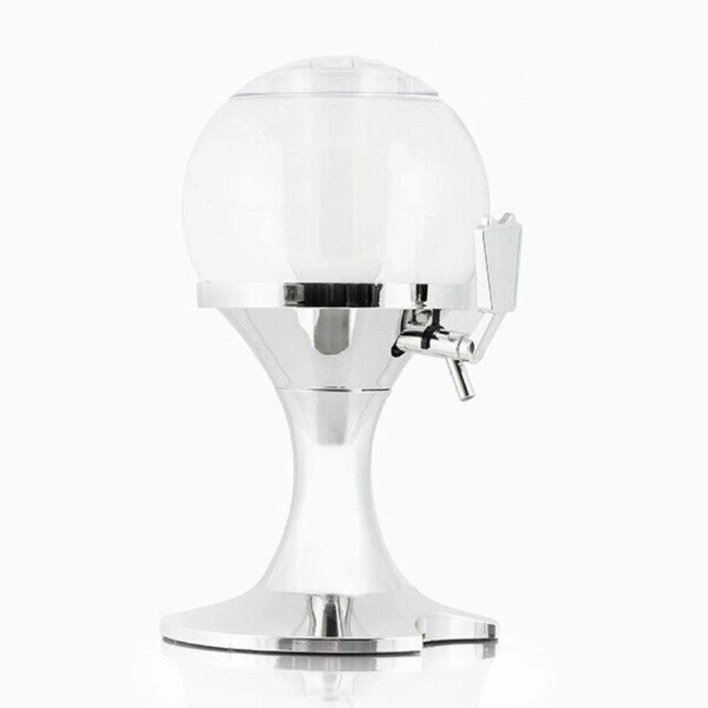 Trade Shop - Spillatore Birra Bibite Distributore Dispenser Sferico Con Scomparto Ghiaccio Da 3,5lt -