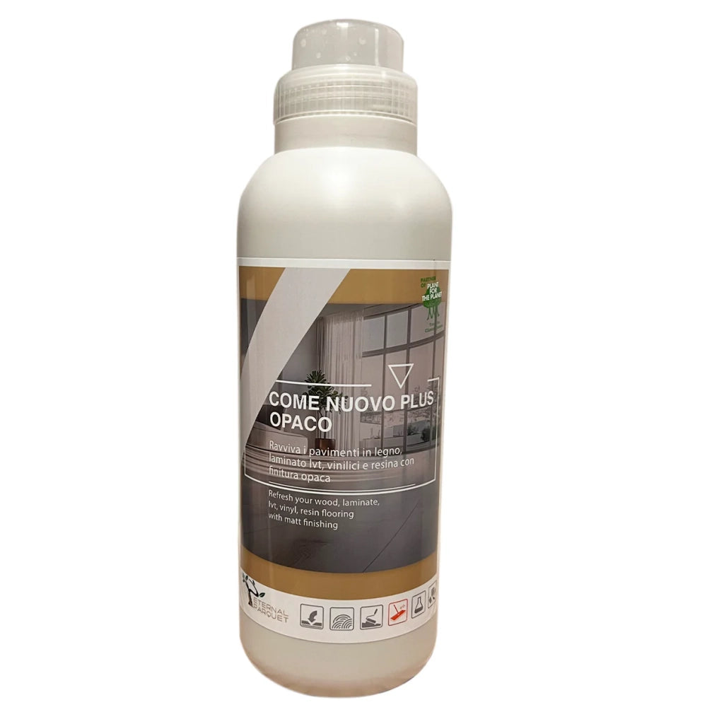 il #n1 - COME NUOVO lucido o opaco - rigenerante NATURALE per PARQUET, spc, laminati, resine e gress "ELIMINA GRAFFI e crea un film protettivo" Di Eternal Parquet - flacone da 1 litro opaco