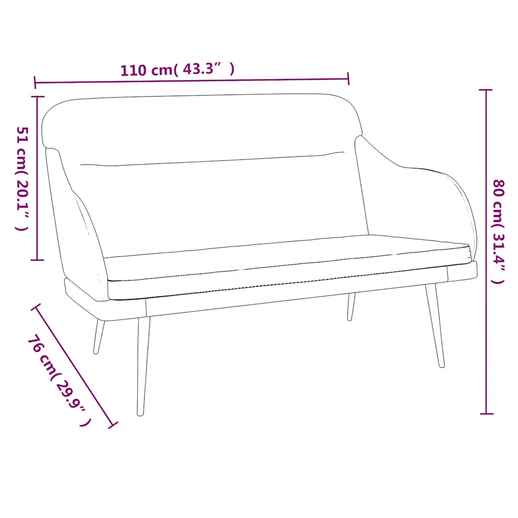 Panca Blu 110x76x80 cm in Velluto 351453