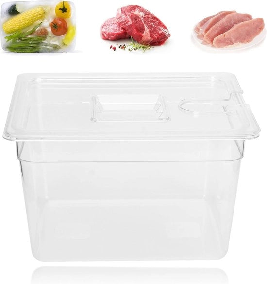 Contenitore Sous-vide op poggiolo - Sostenibile e riutilizzabile con coperchio - 11 Litri