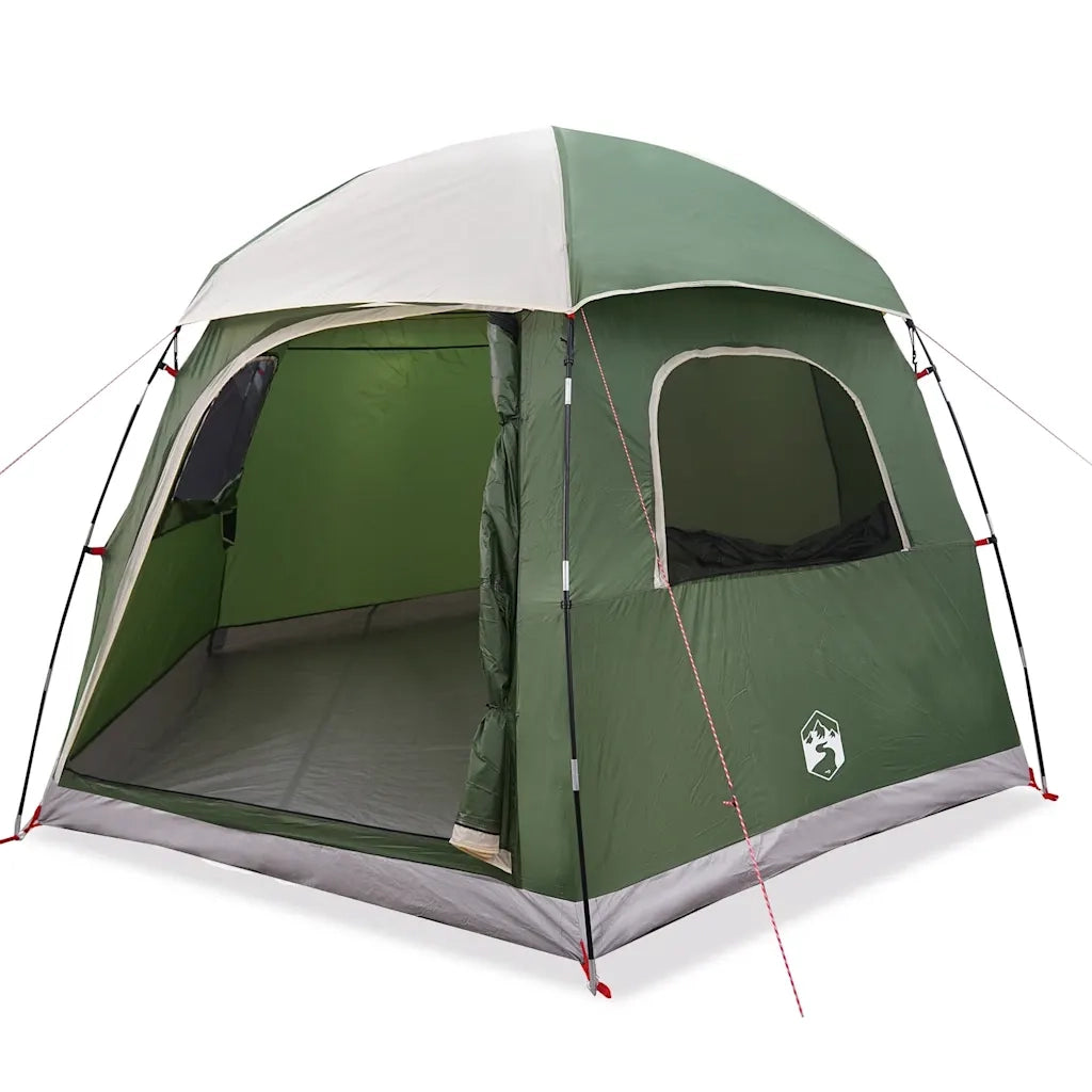 Tenda Familiare Igloo per 6 Persone Verde Impermeabile