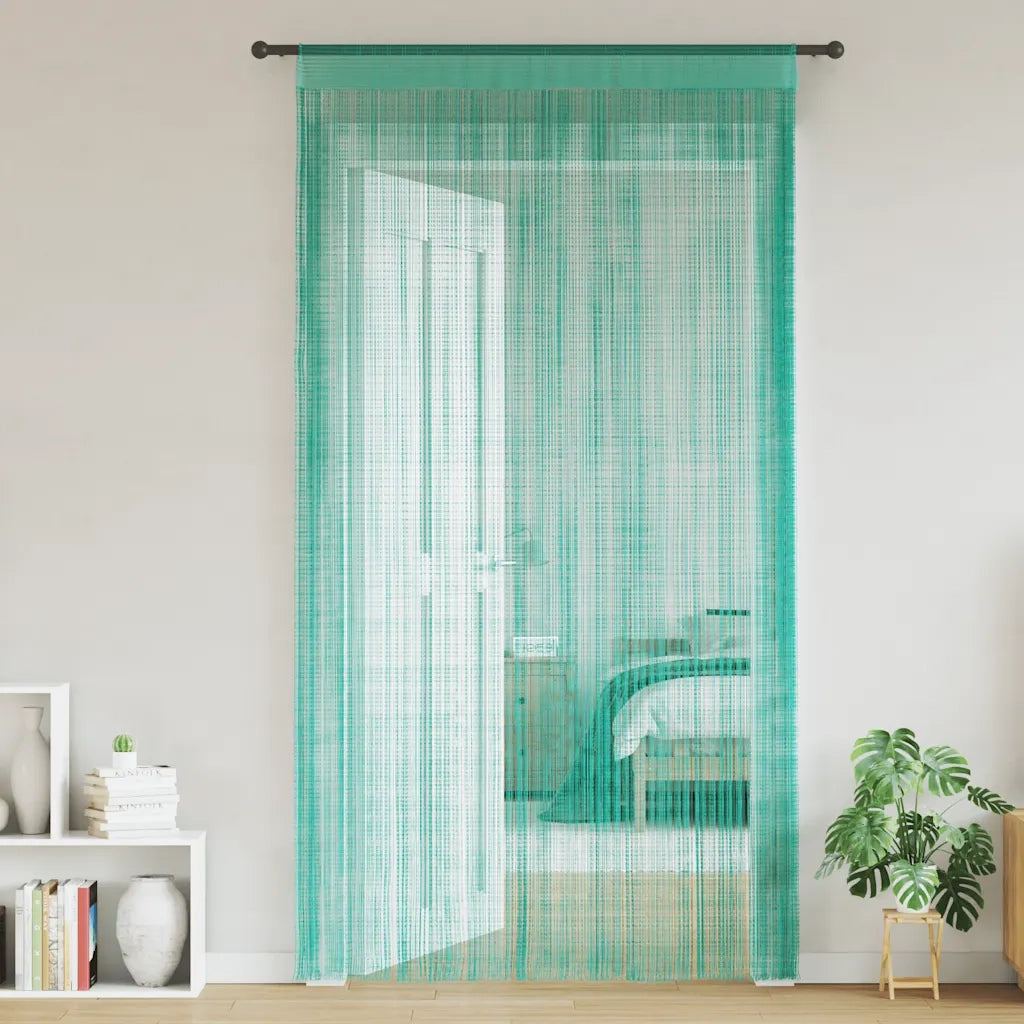 Tende a Filo 2 pz Turchese 100x250 cm