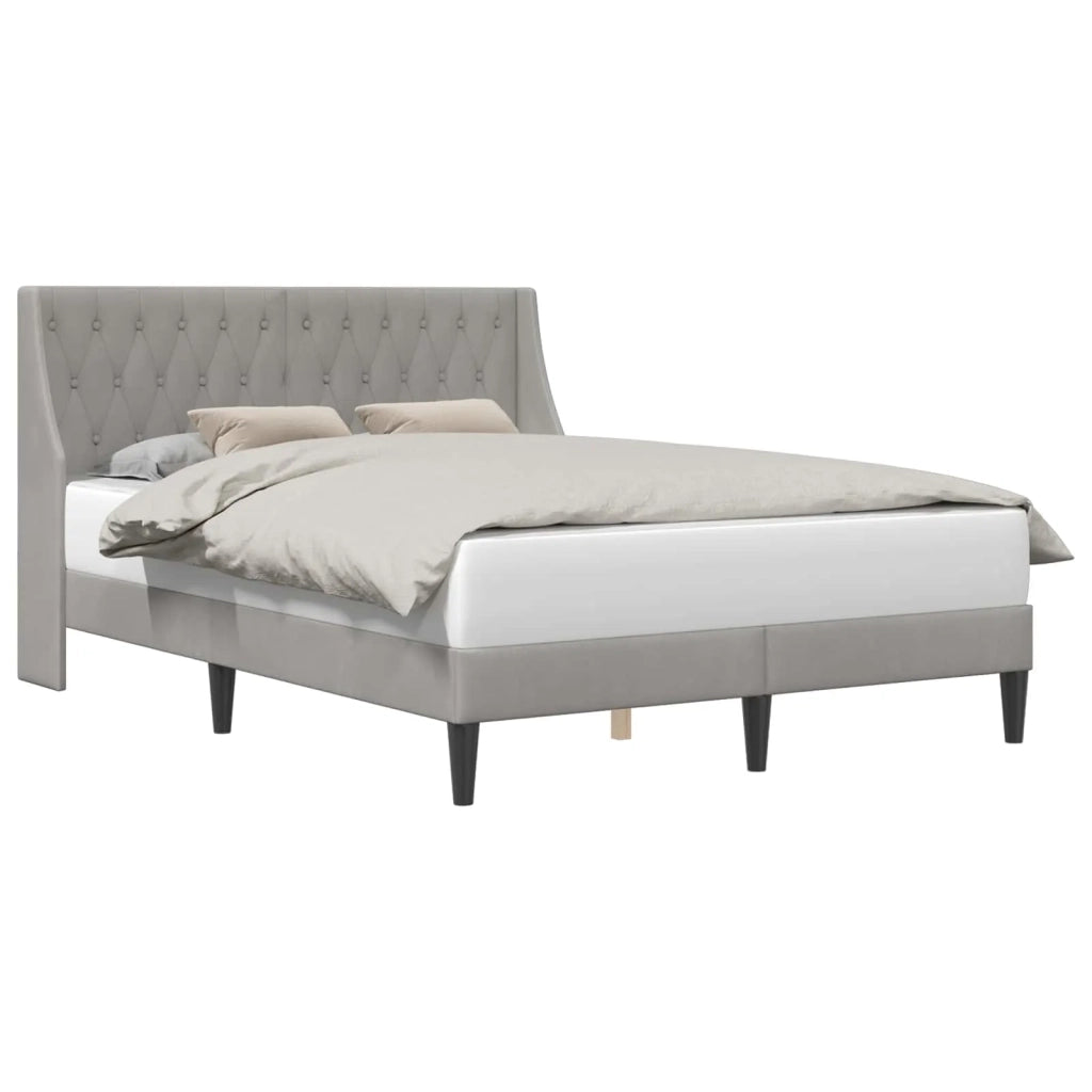 Struttura del letto Grigio chiaro 120 x 190 cm Velluto 42027412