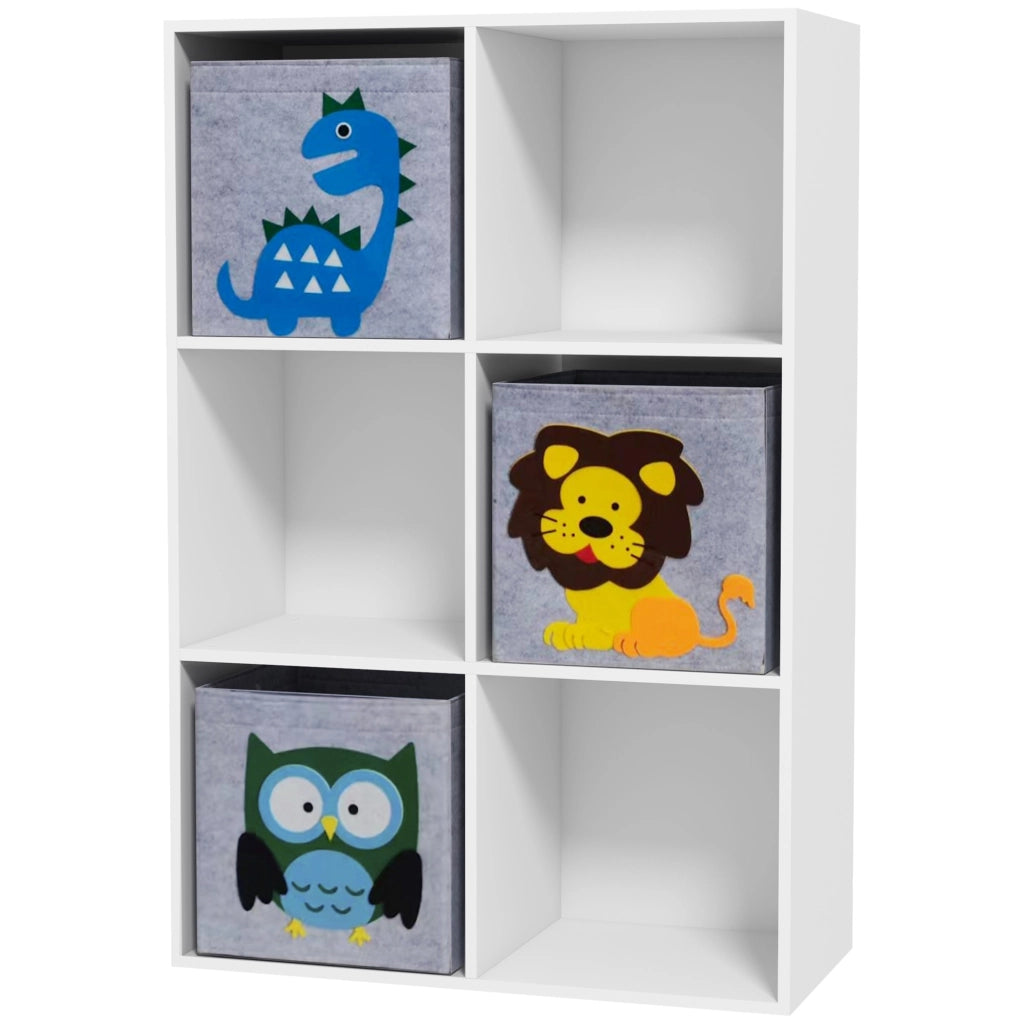 Libreria per Bambini ¨C Minimal ¨C 62x30x92 cm Bianco Grigio