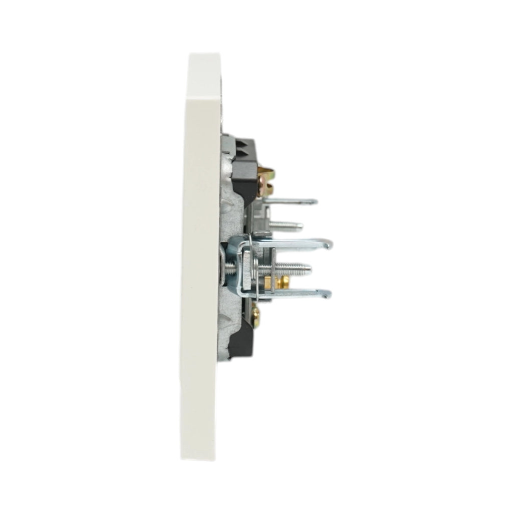 Presa TV da incasso bianca ABS 80x80mm
