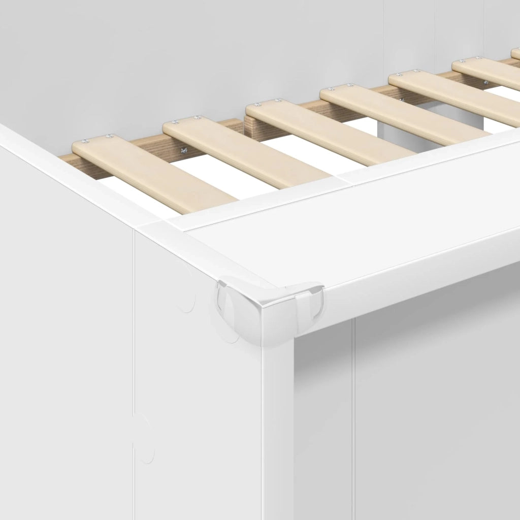 Letto a Castello per Bambini | Letto Infantile | Lettino Bianco 90 x 200 cm
