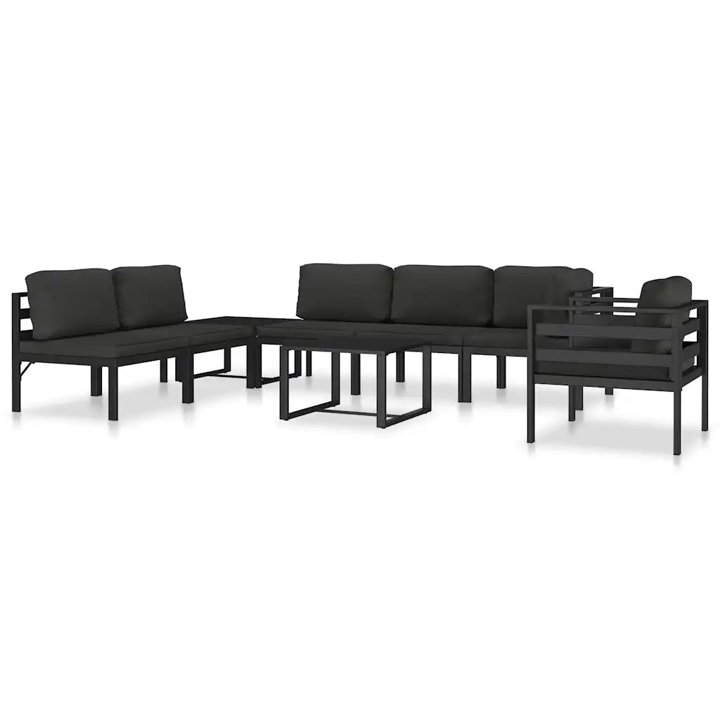 Divano Centrale Modulare 1 pz con Cuscini Alluminio Antracite 49240
