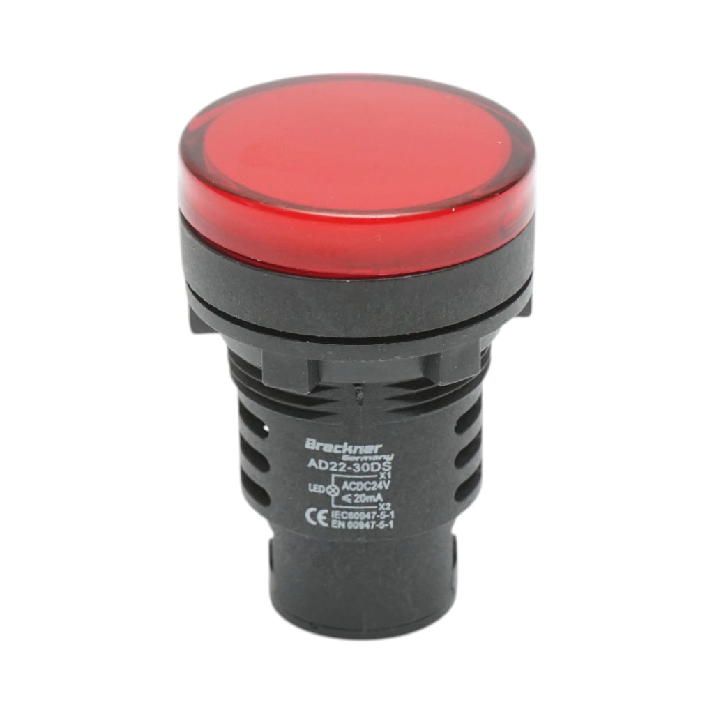 Indicatore di segnale LED rosso 24V AC/DC 30mm Breckner Germany