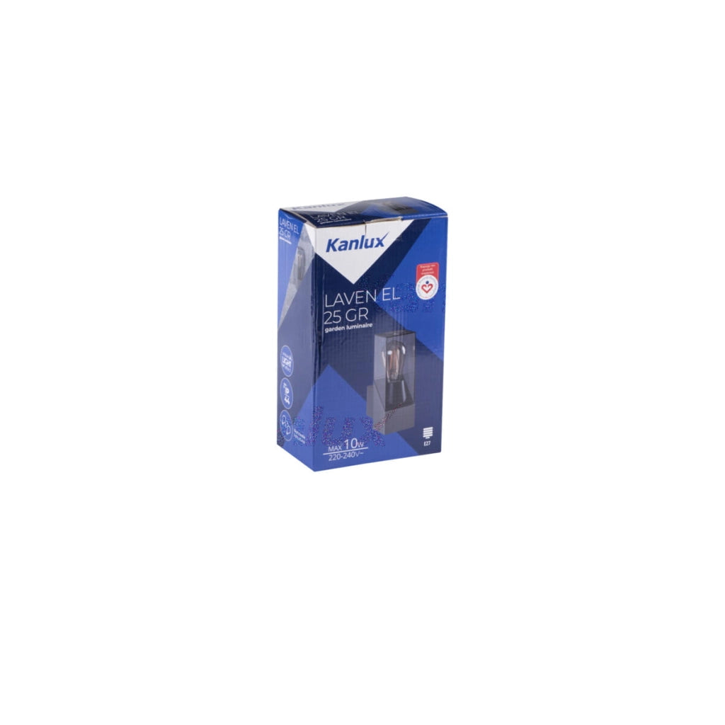 Applique esterna Kanlux LAVEN EL 25cm grafite IP44 E27
