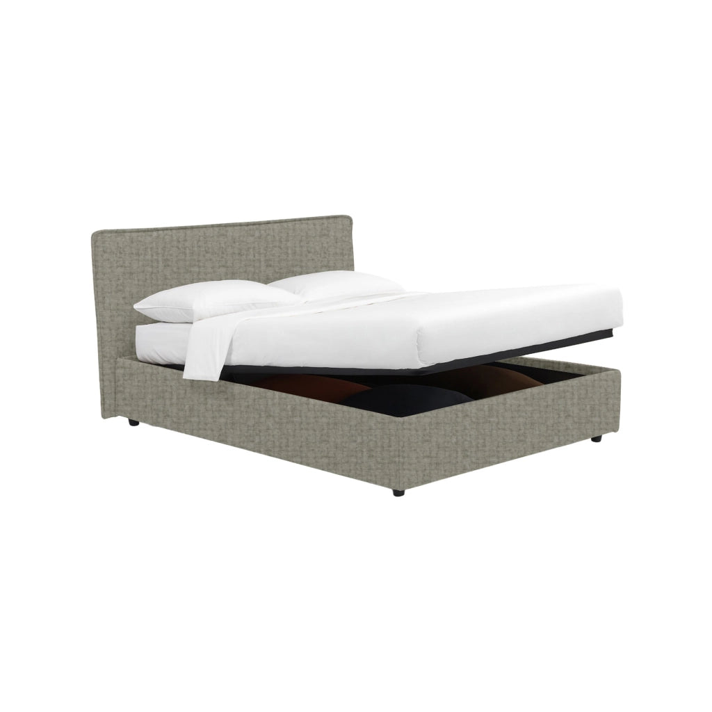 Staines, Letto Singolo Sfoderabile Made in Italy, Grigio