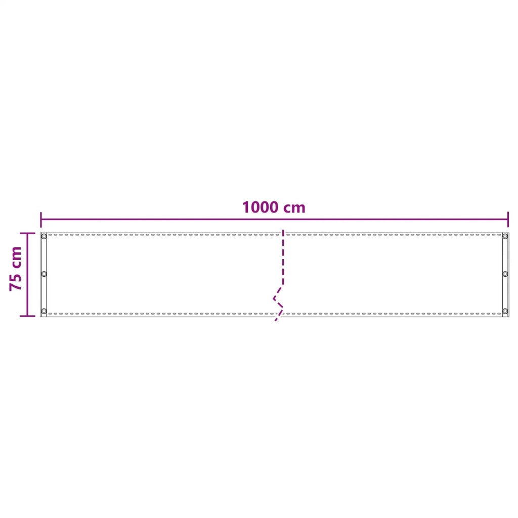 Schermo da balcone Terracotta 75 x 1000 cm HDPE e alluminio 4002951