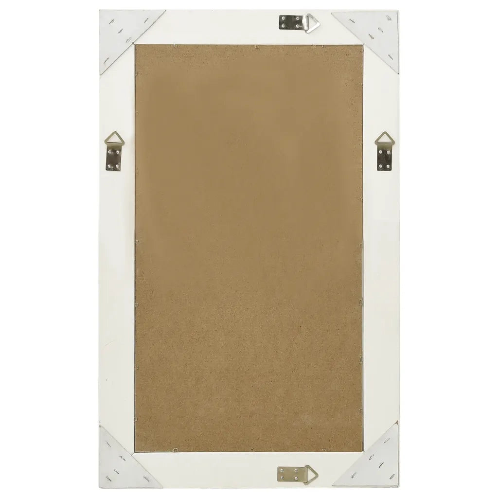 Specchio da Parete Stile Barocco 50x80 cm Bianco 320320