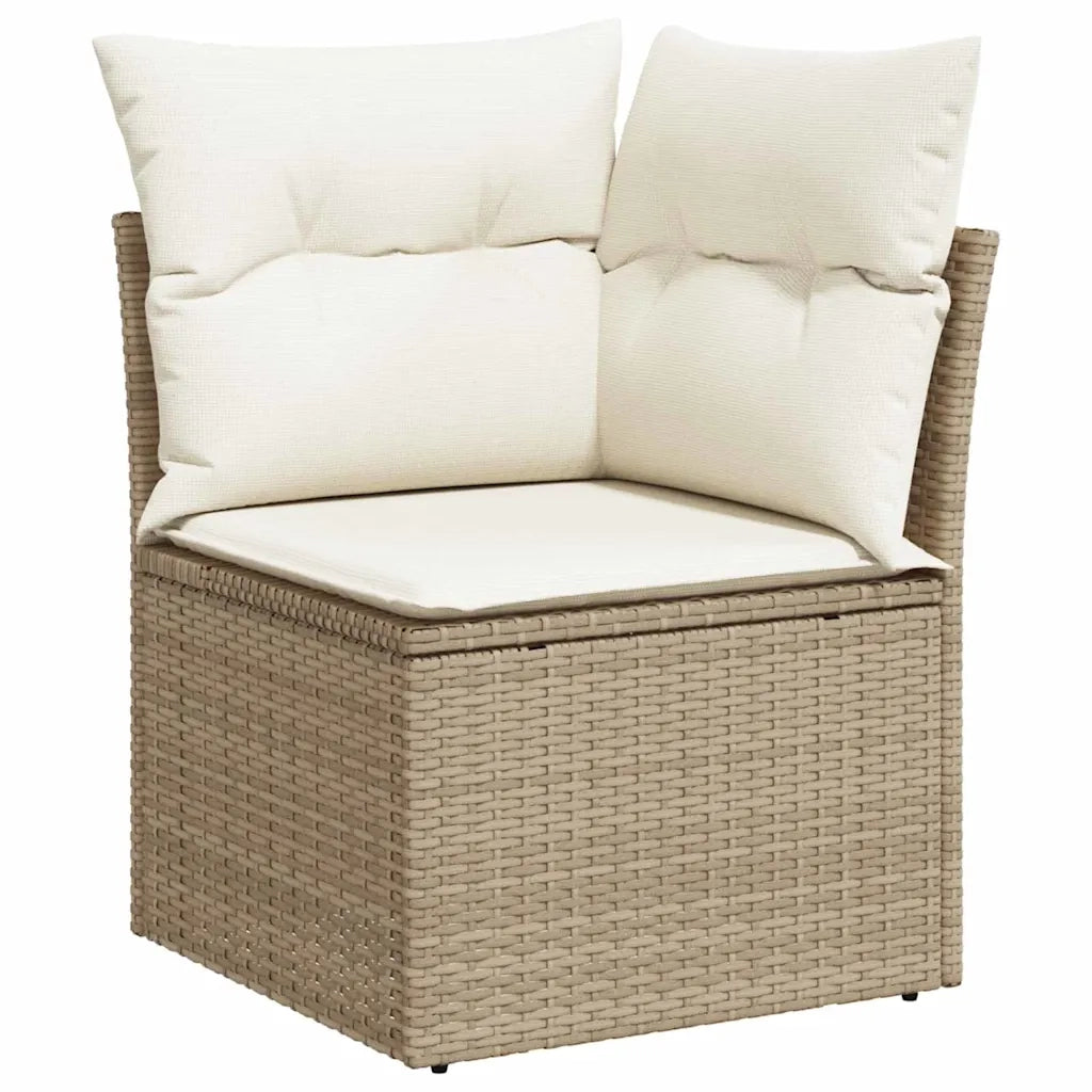 Set Divano da Giardino 12 pcs Beige polyrattan