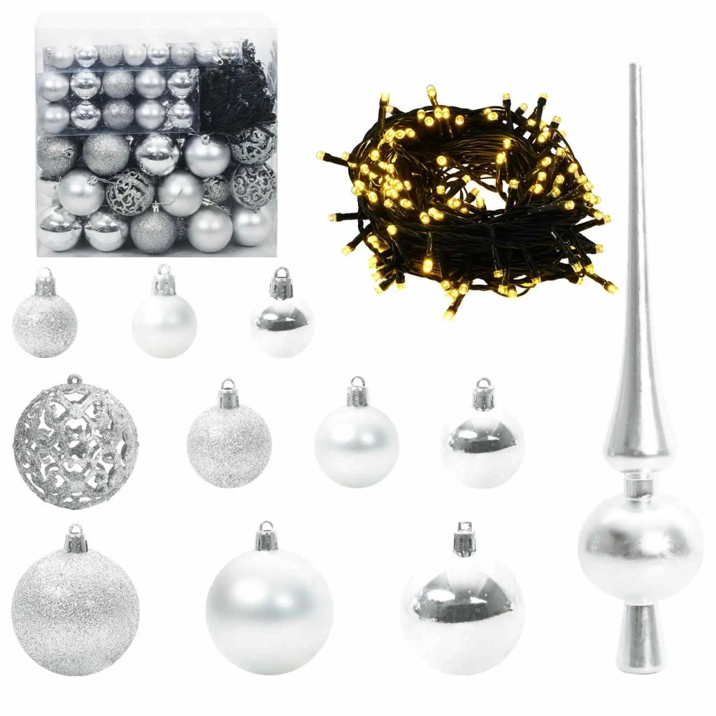 Albero di Natale artificiale Bianco 180 cm PVC e Acciaio 3426772
