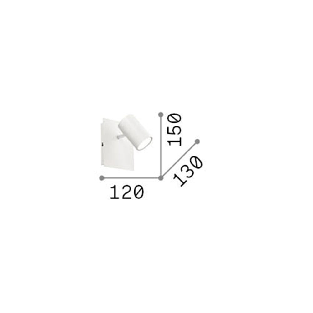 Applique Moderna Spot Metallo Nero 1 Luce Gu10