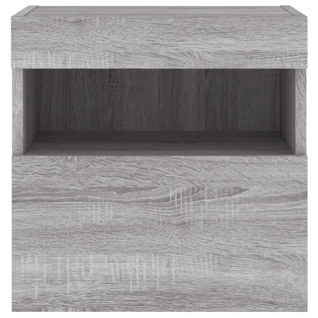 Mobile TV a Parete | Armadietto TV | Mobile Porta TV con Luci LED Grigio Sonoma 40x30x40 cm