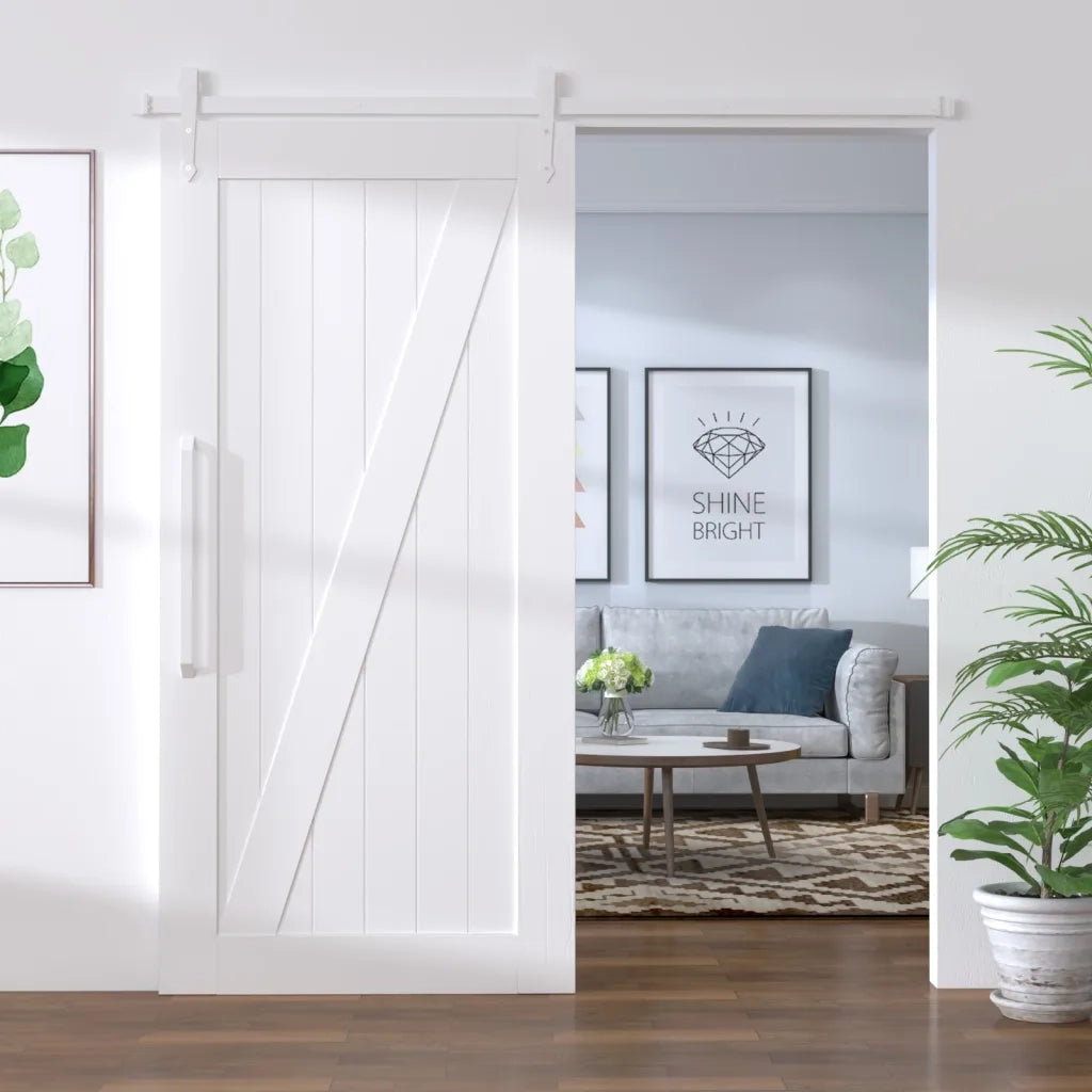 Kit Accessori per Porta Scorrevole 200 cm in Acciaio Bianco CFW5821332