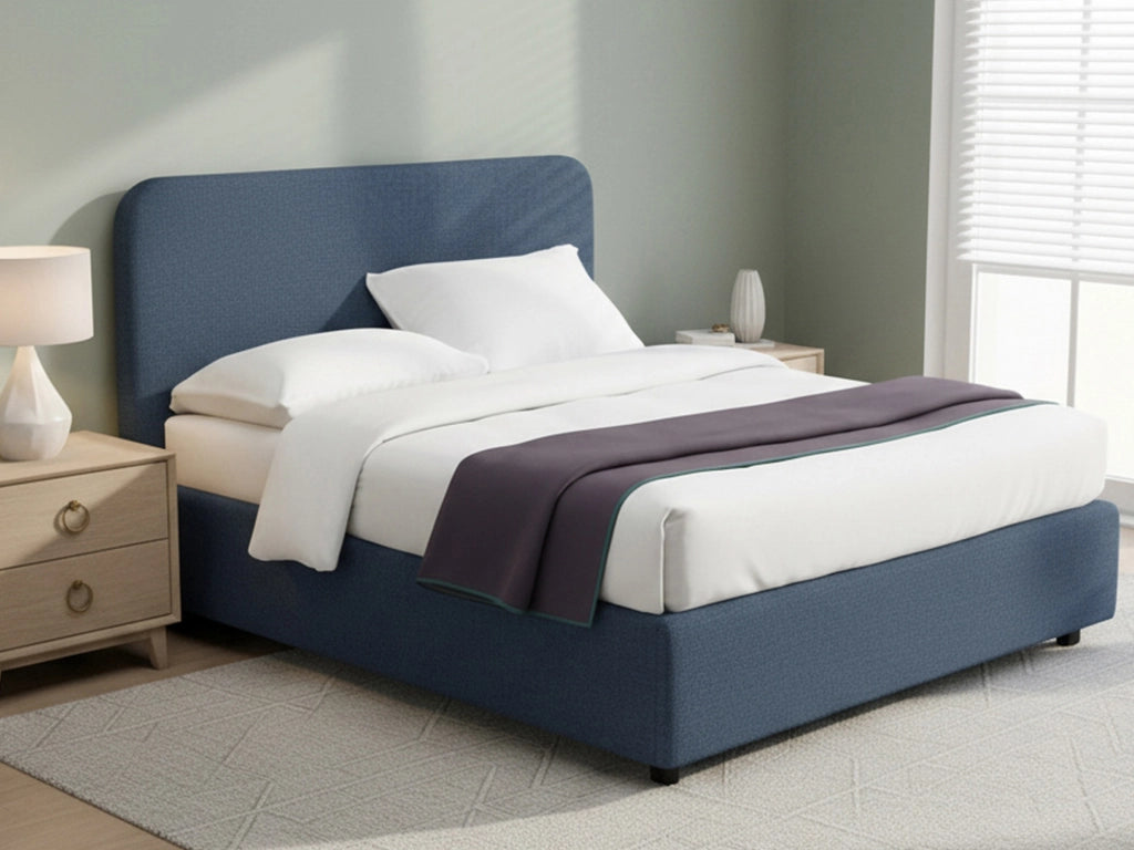Telford, Letto Piazza e Mezza Sfoderabile Made in Italy, blu