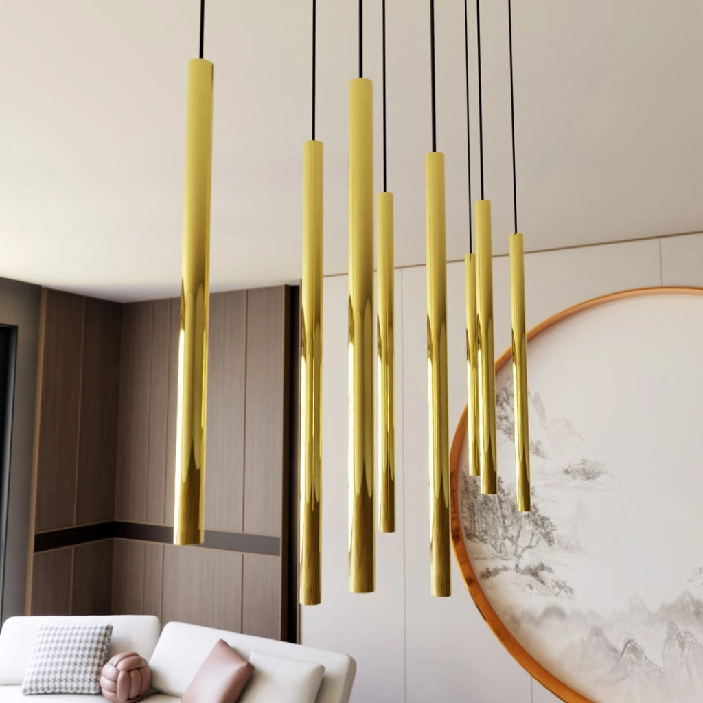 Lampada a sospensione glamour oro Selter Emibig 9xG9