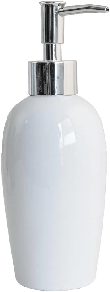 Labor Dispenser Sapone Liquido in Ceramica Bianca – Serie Plain