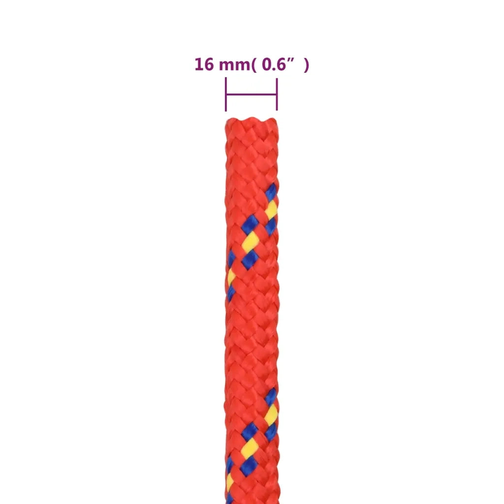 Corda | Fune per barca Rossa 16 mm 25 m in Polipropilene