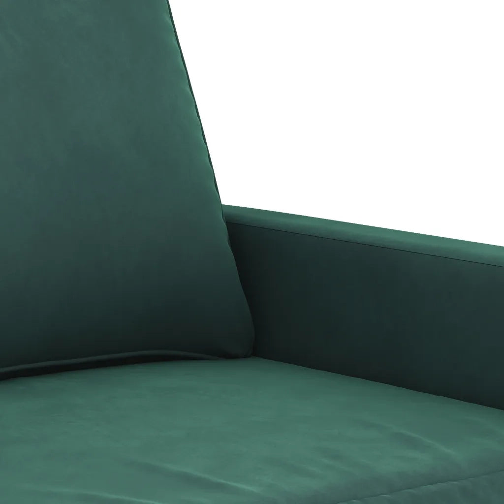 Set di Divani 4 pz con Cuscini Verde Scuro in Velluto 3201966