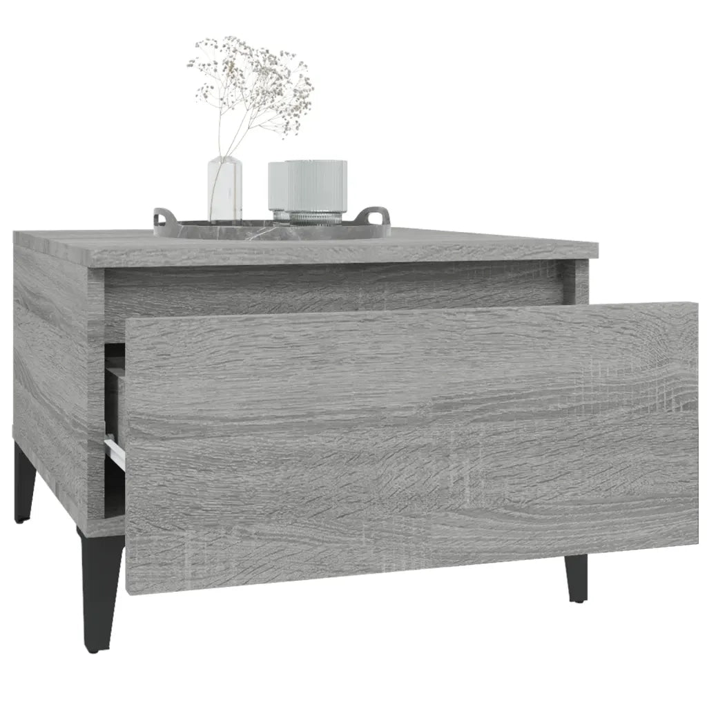 Tavolino-Tavolino da soggiorno-Tavolo Grigio Sonoma 50x46x35 cm in Legno Multistrato 633685