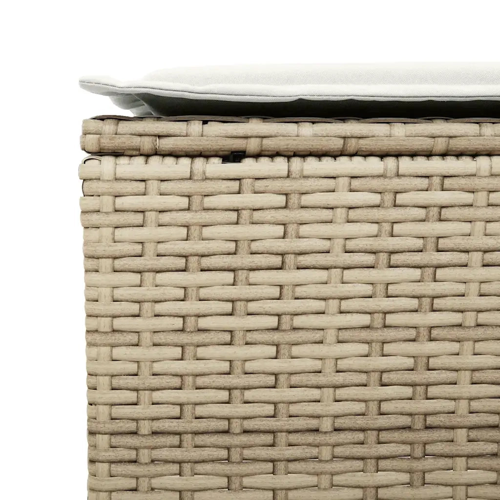 Set Divano da Giardino 4 pz con Cuscini Beige in Polyrattan 4103867