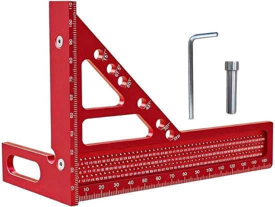 Misuratore di angoli 3D - Multifunzionale - Lega di alluminio - Misura angolo precisa - Strumento per lavori di carpenteria - Duraturo e resistente alle abrasioni - Misuratore di angoli