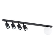 Plafoniera Emibig BASTER nera 90cm 5 luci 4xGU10+E14