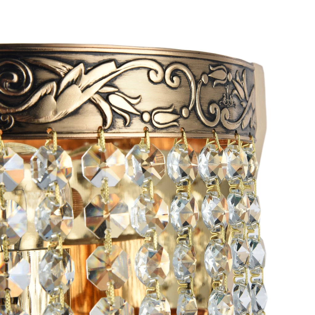Maytoni Applique contemporanea Palace 1 luce E27 oro metallo cristallo