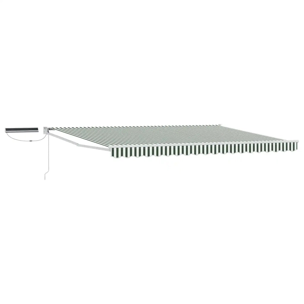 Tettuccio Elettrico Retrattile Verde e Bianco 4,5 × 3 m 3420005