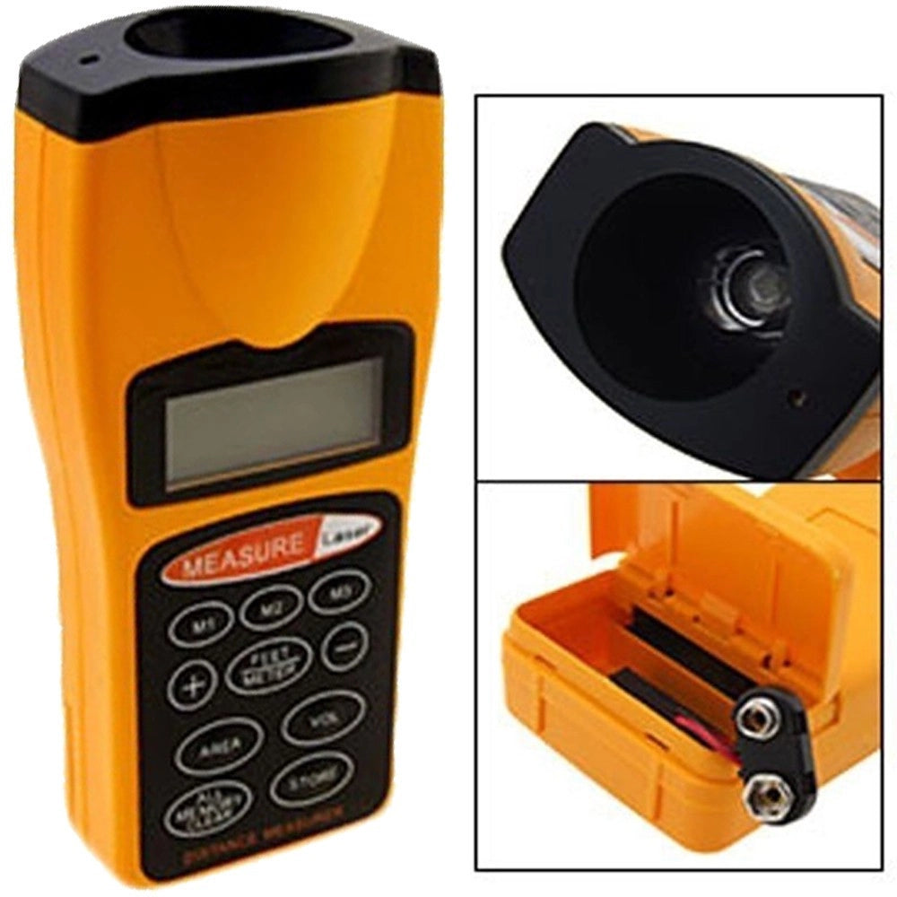 Trade Shop - Misuratore Di Distanza Metro Puntatore Laser Ultrasuoni Display Lcd Misura 18 M -