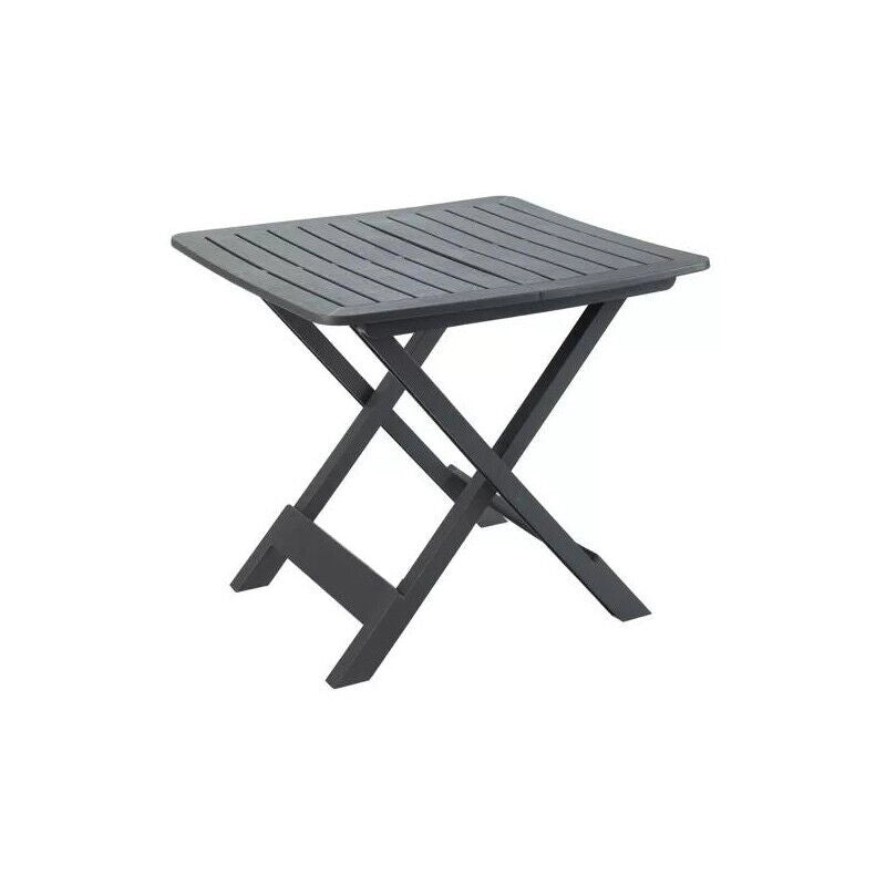 MAURY'S TAVOLO ANIENE PIEGHEVOLE DA ESTERNO  80X72X70 CM IN COLORE ANTRACITE