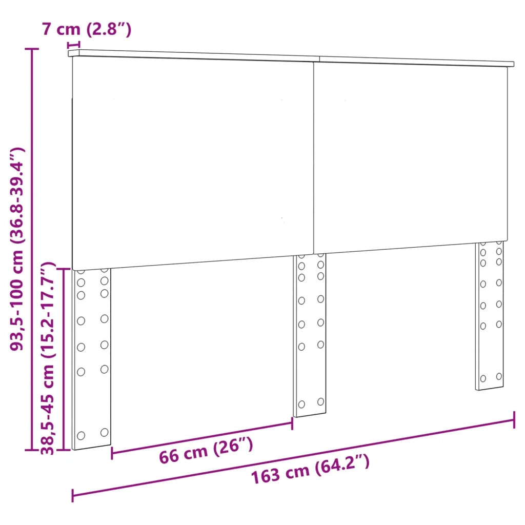 Testiera | Testata Grigio Cemento 100 cm Legno ingegnerizzato