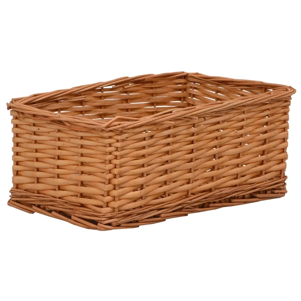 Set Cestini Impilabili 4 pz Marroni in Salice 286981