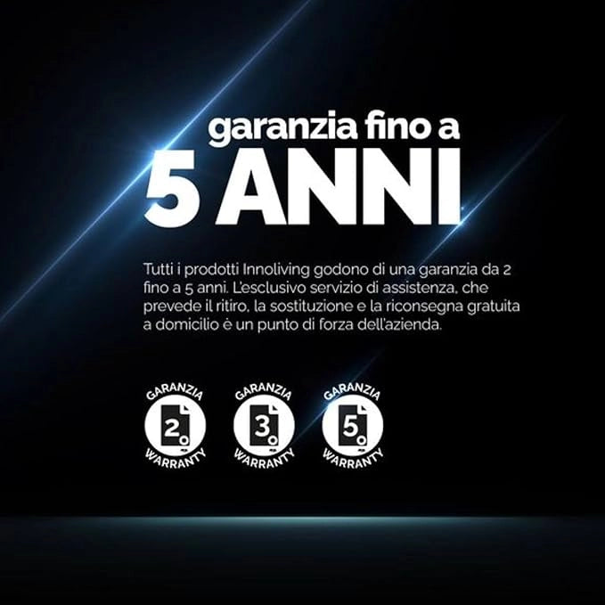Innoliving INN-661 Aspirapolvere Ciclonico Senza Sacco, 800W, 2L, Filtro HEPA, 4 Accessori, Compatto, Silenzioso, Alta Efficienza