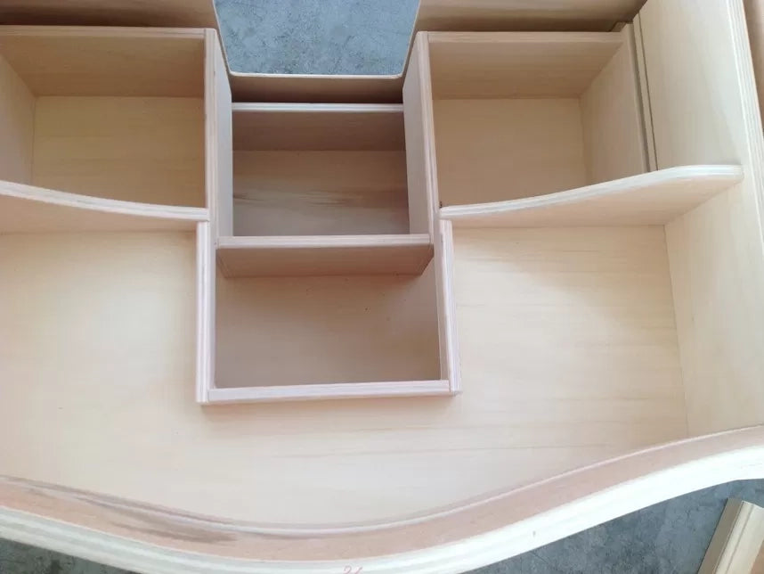 Mobile bagno bombato 3 cassetti grezzo  l.118 p.55 h.82 - Mobili 2G