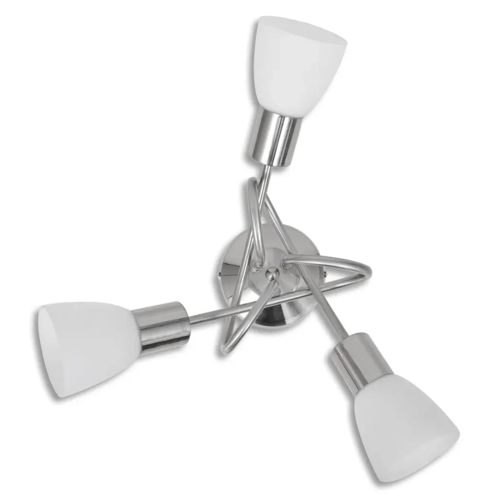 Lampada da Soffitto con Diffusori in Vetro per 3 lampadine E14 240983