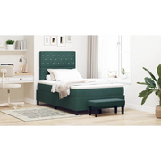 Letto a molle con testiera Verde scuro 190 x 120 cm Velluto 3344435